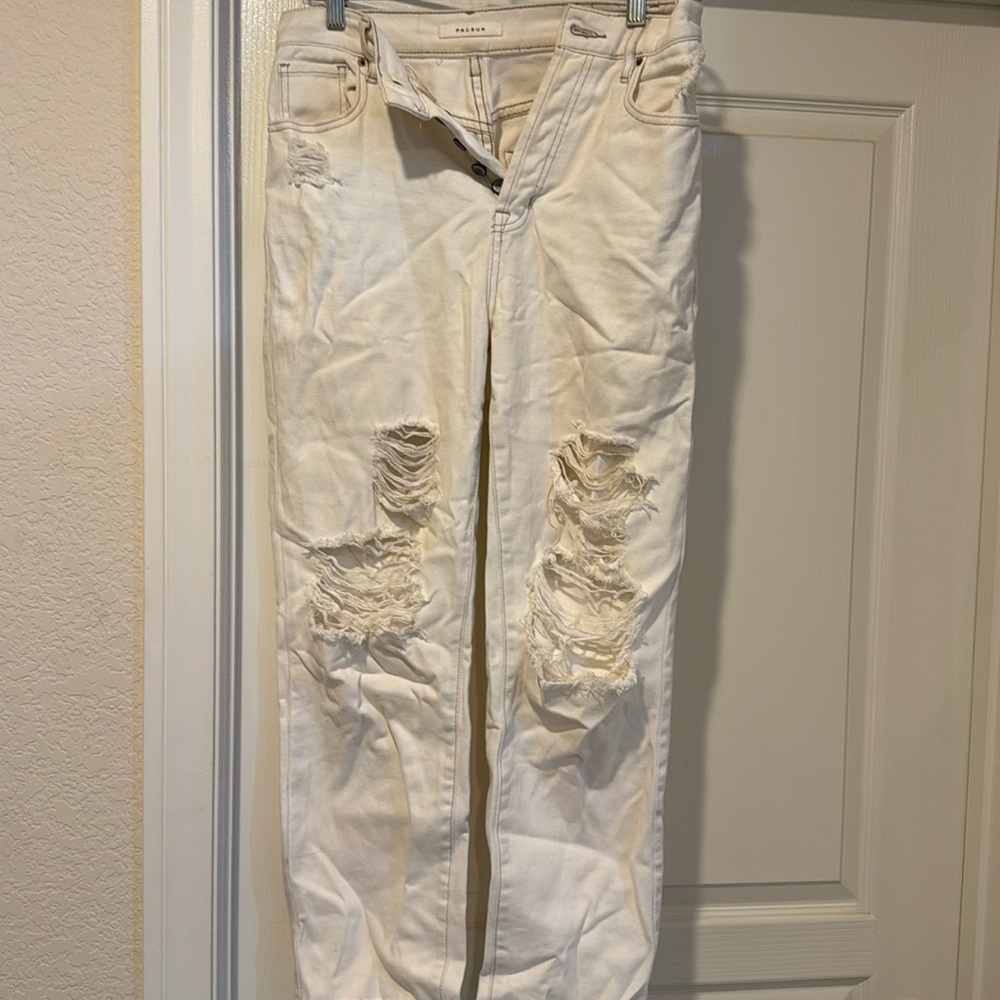 Pacsun White Ripped Jeans